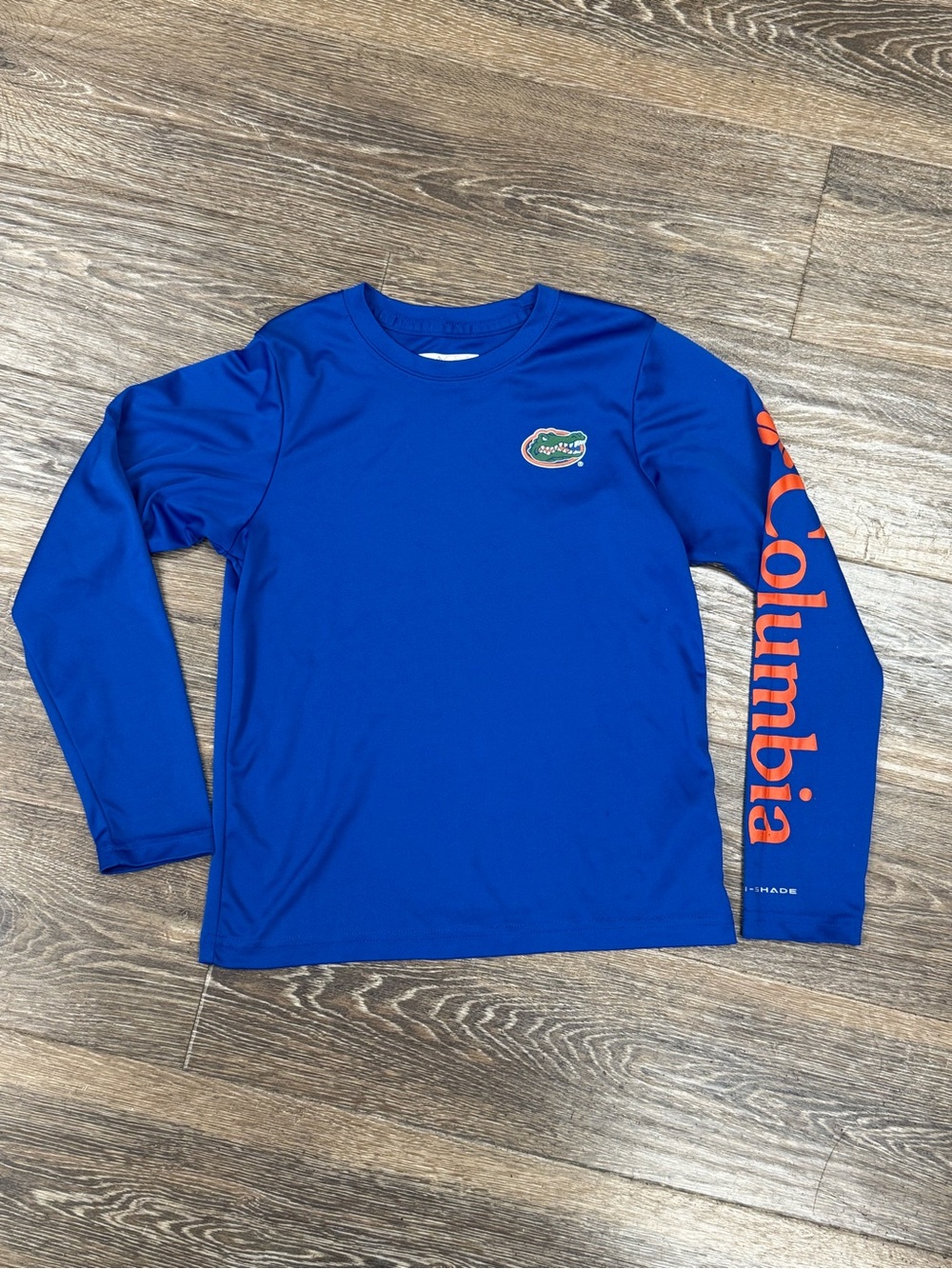 🧡💙 UF Gators Columbia Kids Royal Blue Long-Sleeve Swim Rashguard w/ Orange Logo
